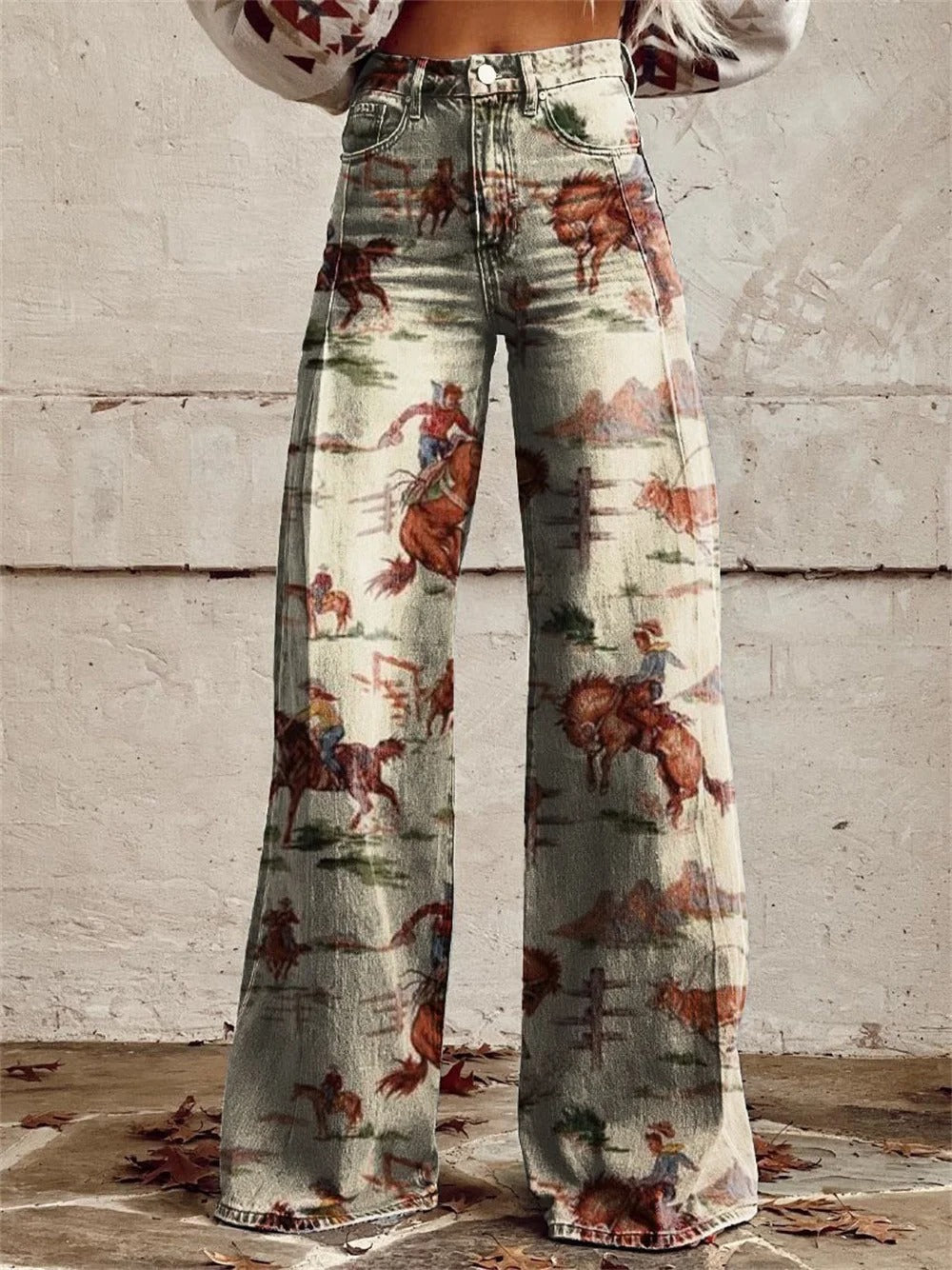 Penelope™ - Vintage Printed Wide Leg Pants