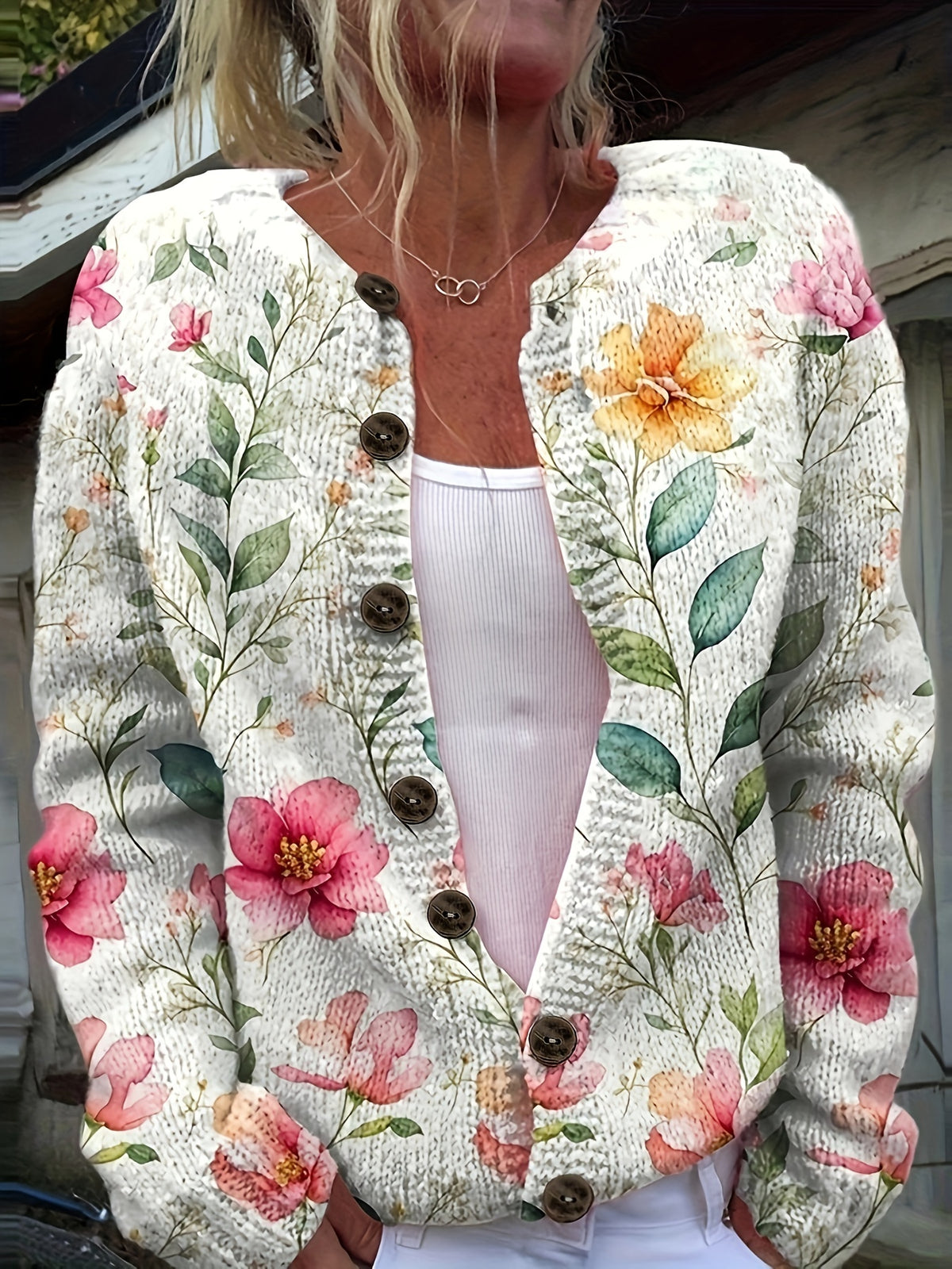 Lilia™ | Floral Button Cardigan