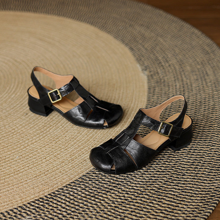 Amaya™ | Elegant Block-Heel Sandals
