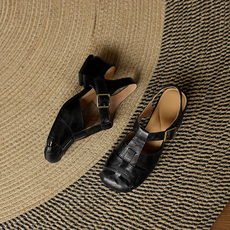Amaya™ | Elegant Block-Heel Sandals