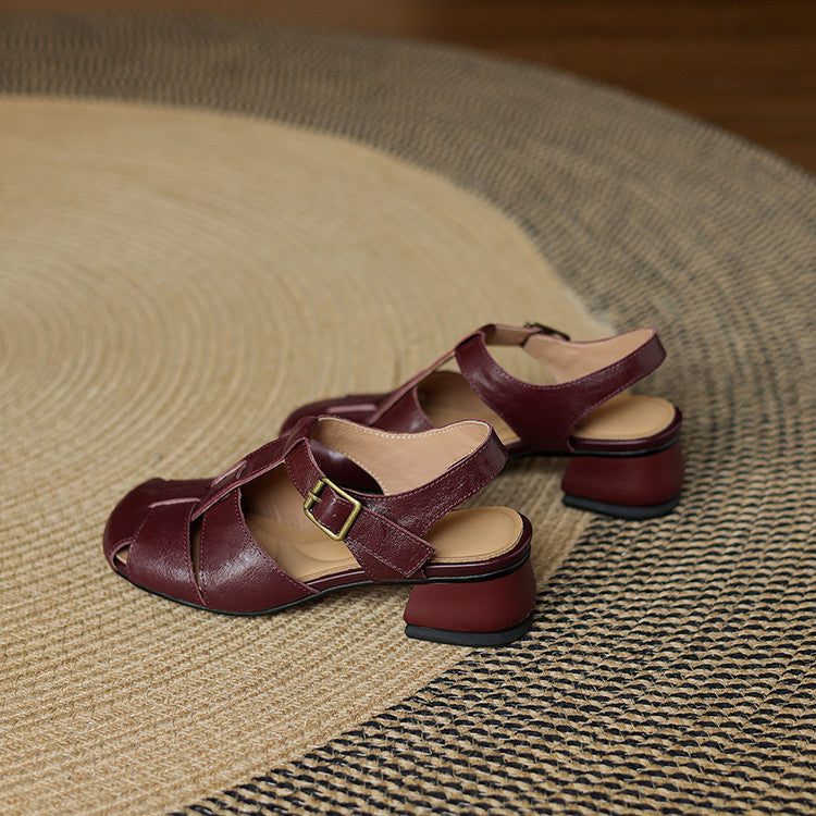 Amaya™ | Elegant Block-Heel Sandals