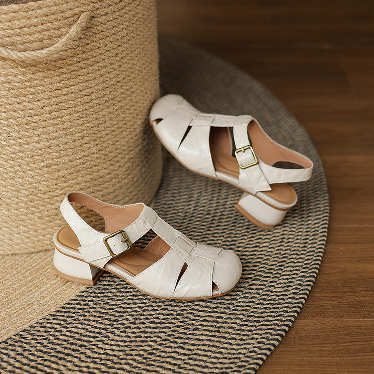 Amaya™ | Elegant Block-Heel Sandals