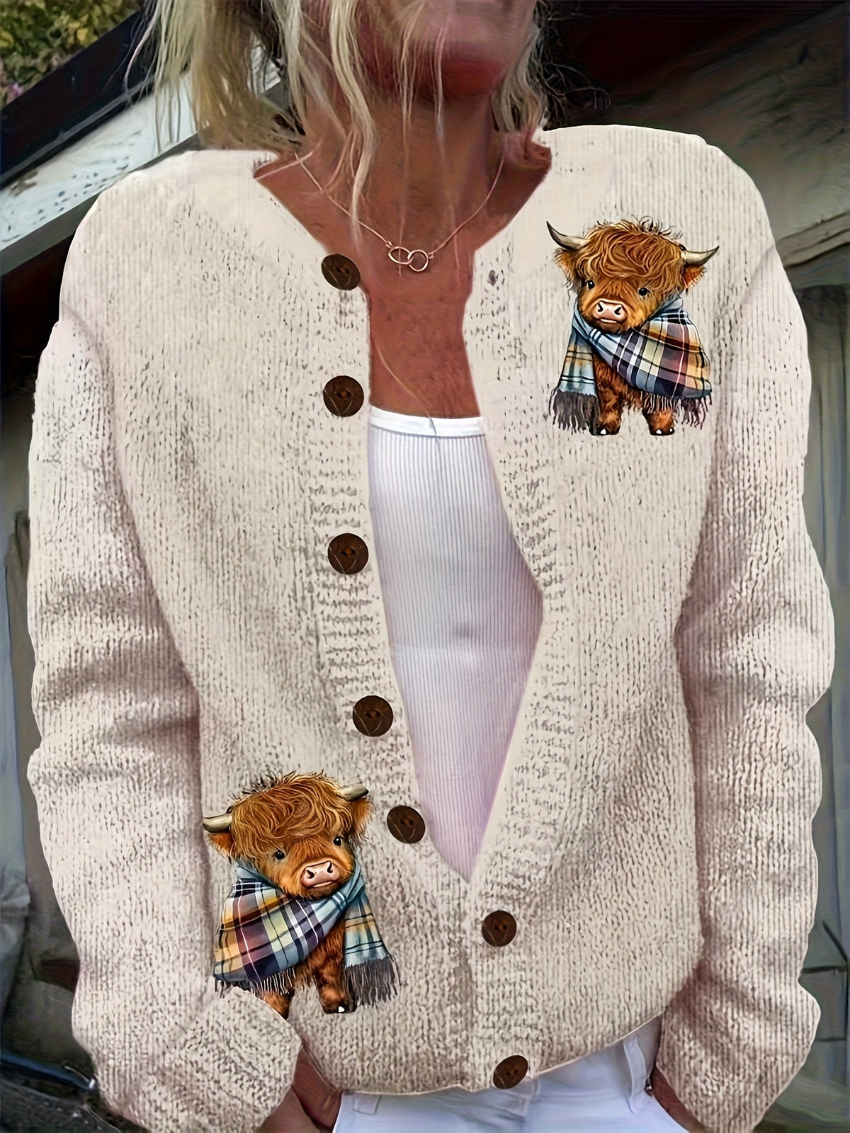 Maisie™ | Cow Print Cardigan