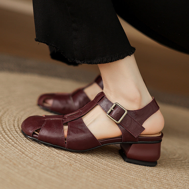 Amaya™ | Elegant Block-Heel Sandals