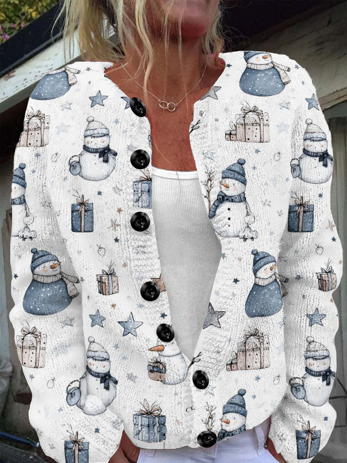 Snowelle™ | Snowman Winter Cardigan