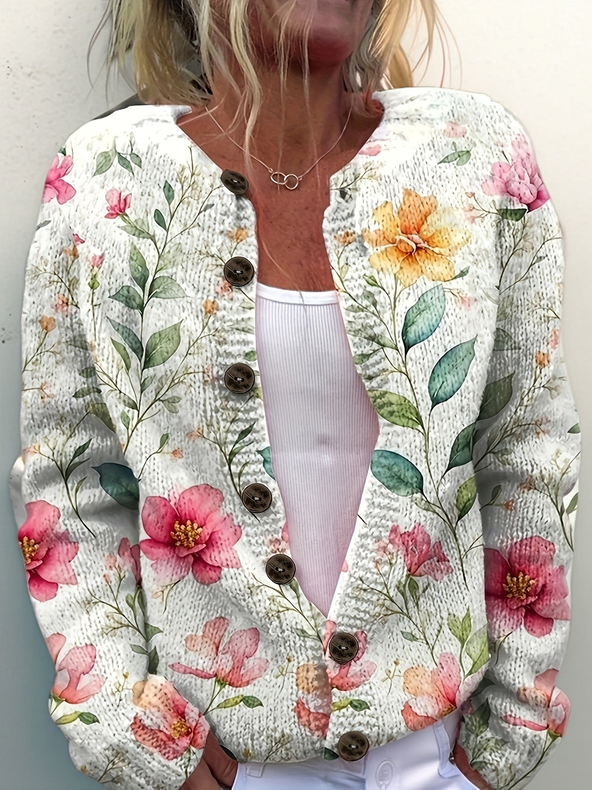 Lilia™ | Floral Button Cardigan