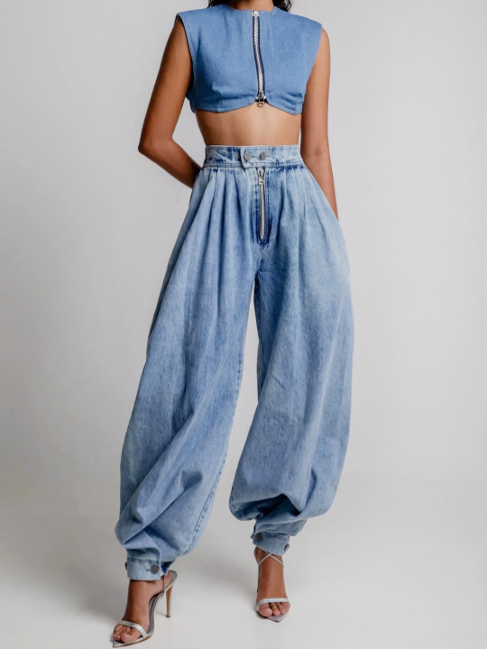 Una | High Waist Balloon Jeans