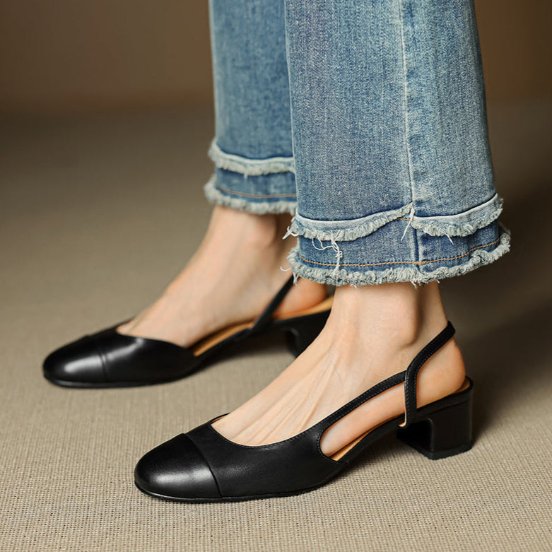 Reyna Genuine Leather Pumps