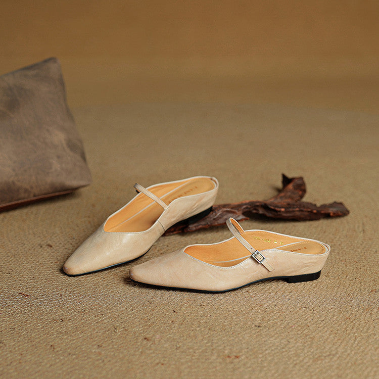 Thea Genuine Leather Mules