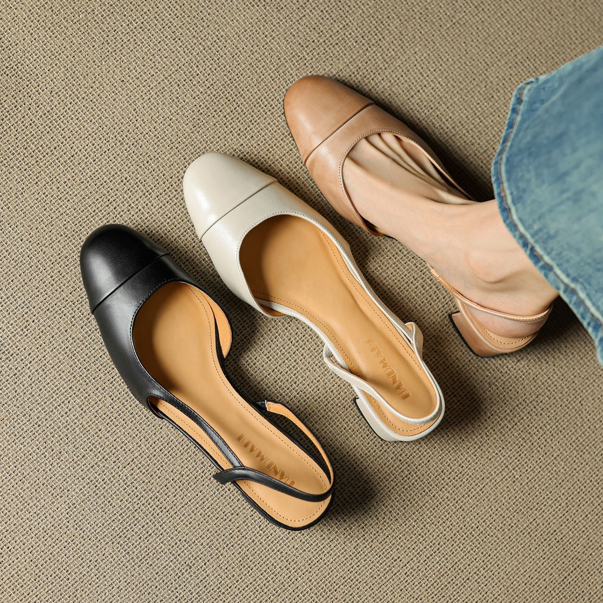 Reyna Genuine Leather Pumps