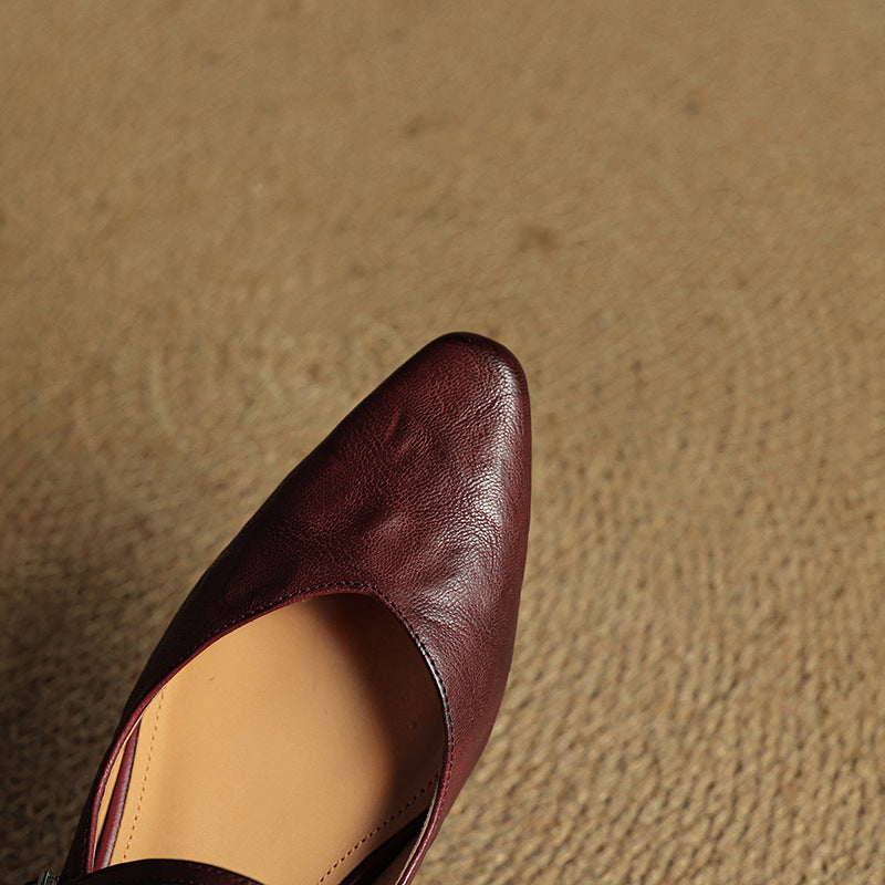 Thea Genuine Leather Mules