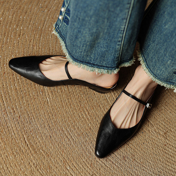 Thea Genuine Leather Mules