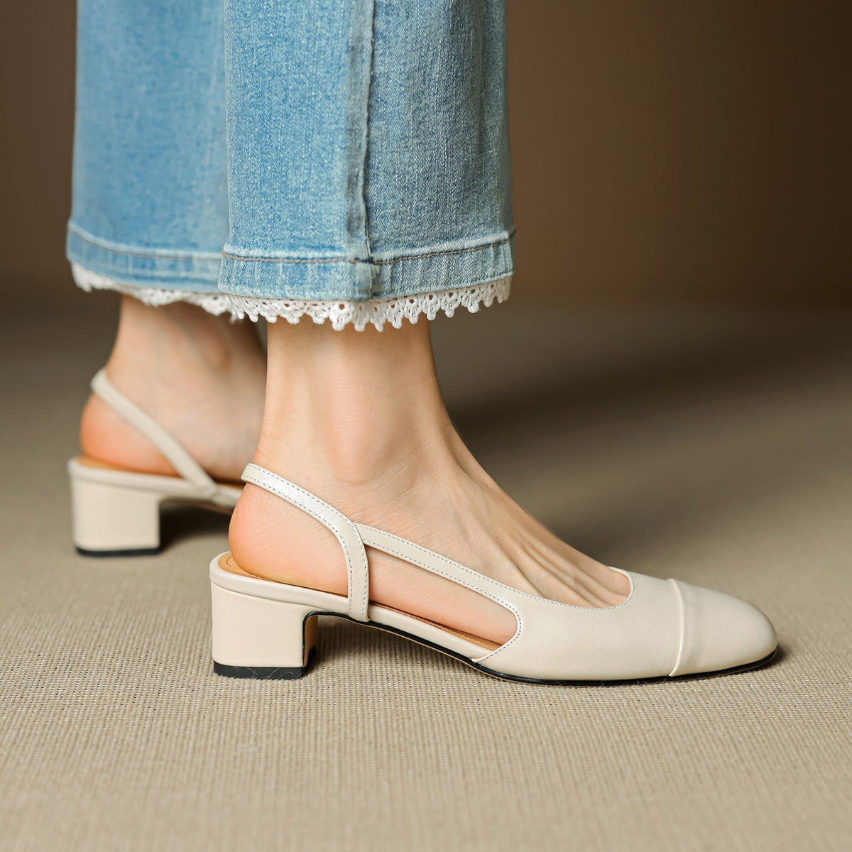 Reyna Genuine Leather Pumps