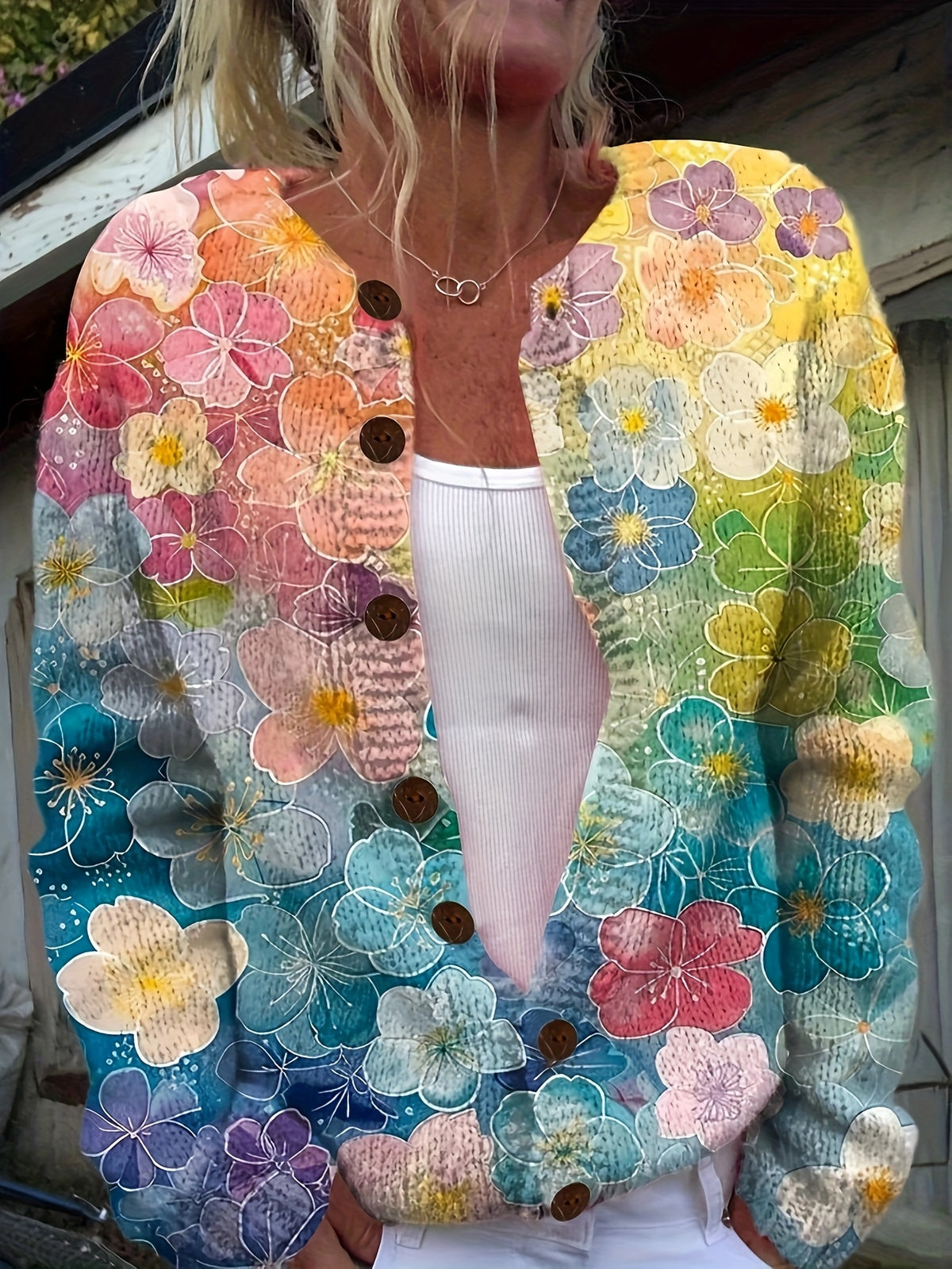 Everly™ | Colorful Floral Cardigan