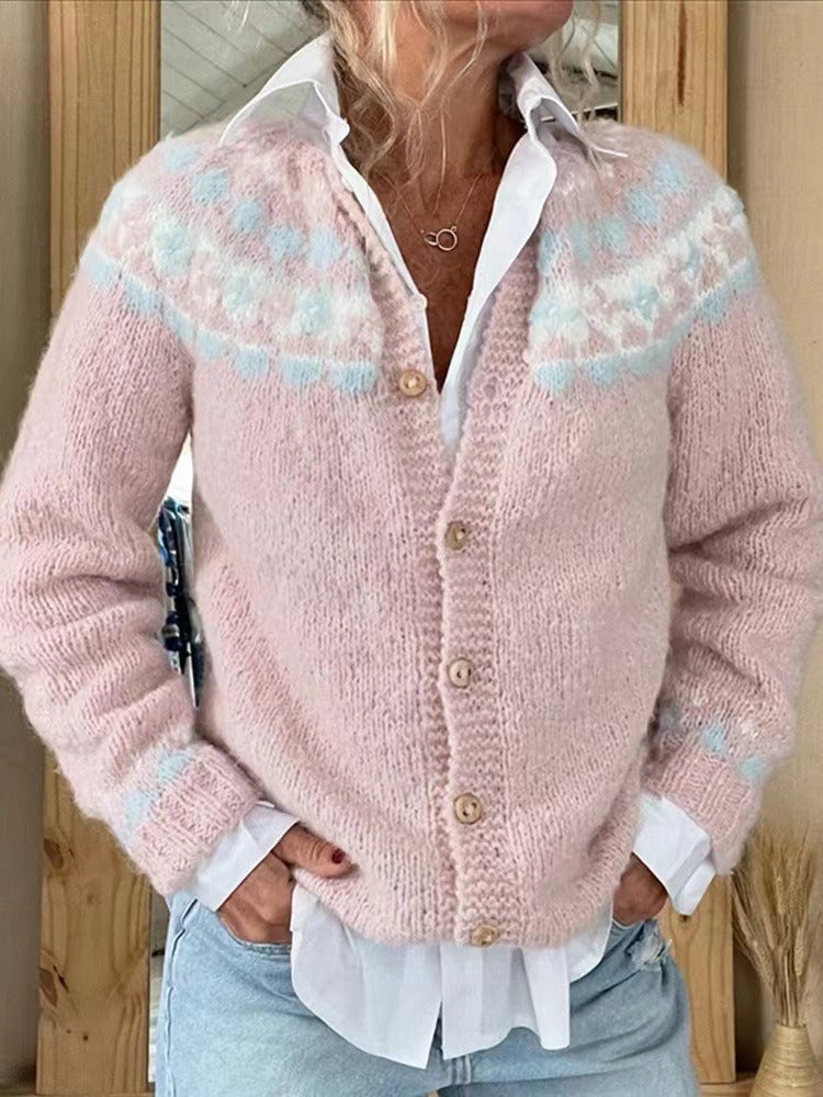 Sarah | Fair Isle Knit Cardigan