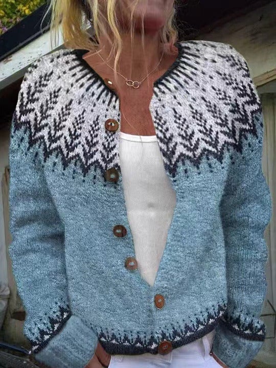Coralie | Fair Isle Knit Cardigan