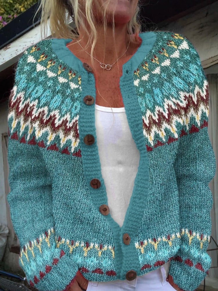 Serenity | Fair Isle Knit Cardigan