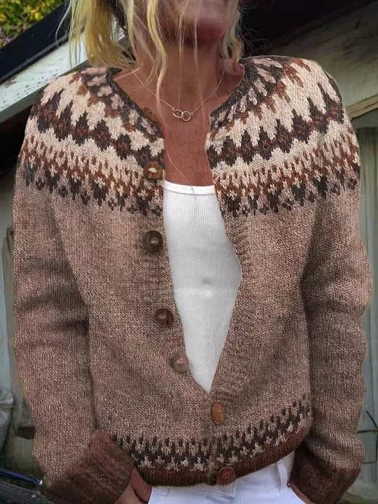 Ariana | Fair Isle Knit Cardigan