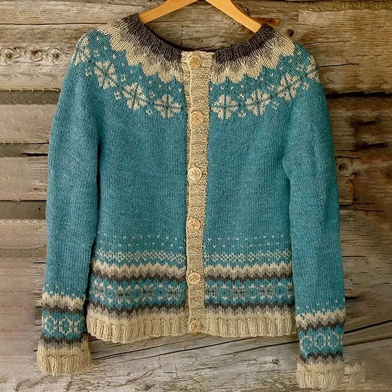 Allaira | Fair Isle Knit Cardigan