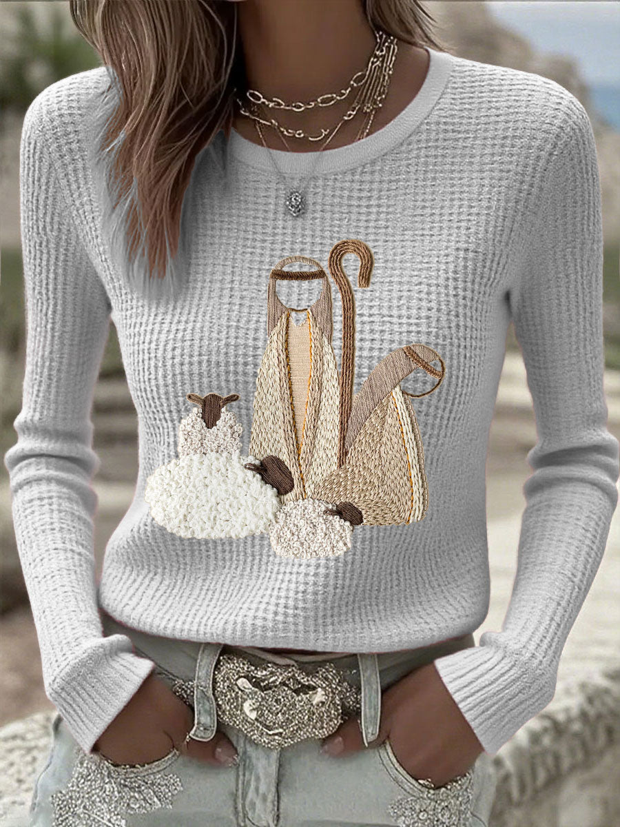 Women's Christmas Jesus Nativity Tops