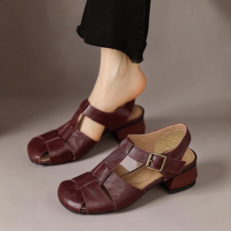 Amaya™ | Elegant Block-Heel Sandals